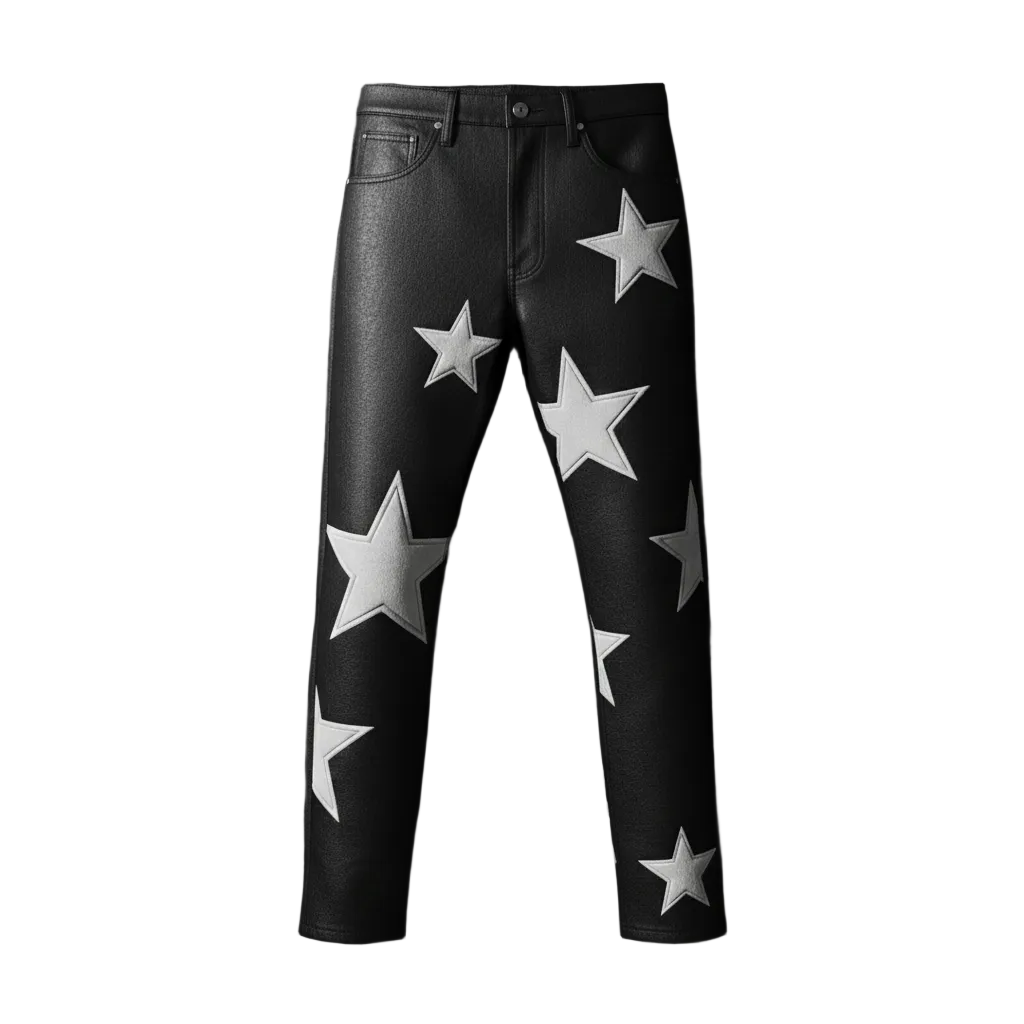 “Stellar” Leather Denim